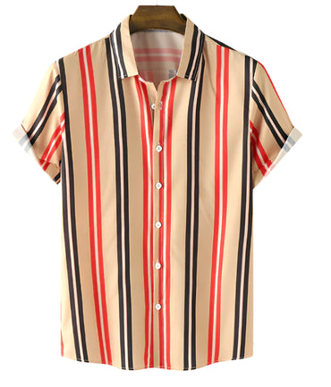 “3D digital printed short sleeved cardigan for men – vibrant, stylish summer shirt for casual wear – Hot Deal Warehouse menswear”

