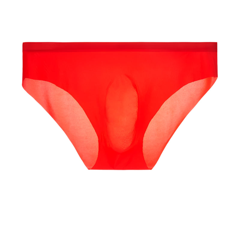 Men’s ice silk seamless underwear with 3D pouch – breathable and smooth fit

