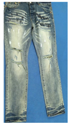 “European & American Street Retro Hiphop Fashion Jeans – trendy unisex jeans with retro hiphop styling, perfect for making a statement – Hot Deal Warehouse fashion”
