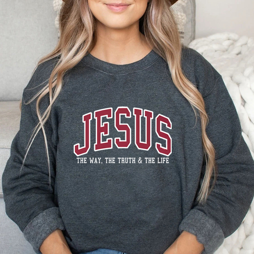 Jesus graphic sweater women