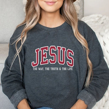 Jesus graphic sweater women