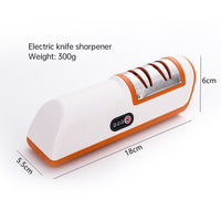 Compact multifunctional electric knife sharpener for kitchen use – automatic professional tool.

