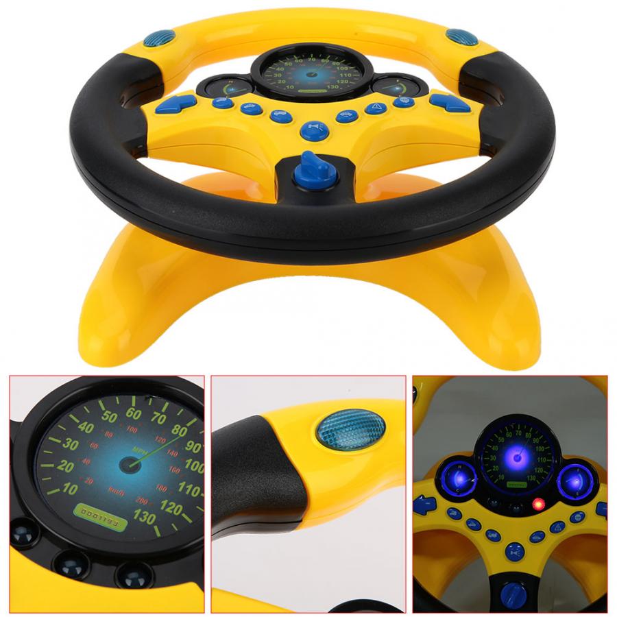 Simulation Steering Wheel Toy With Lights
