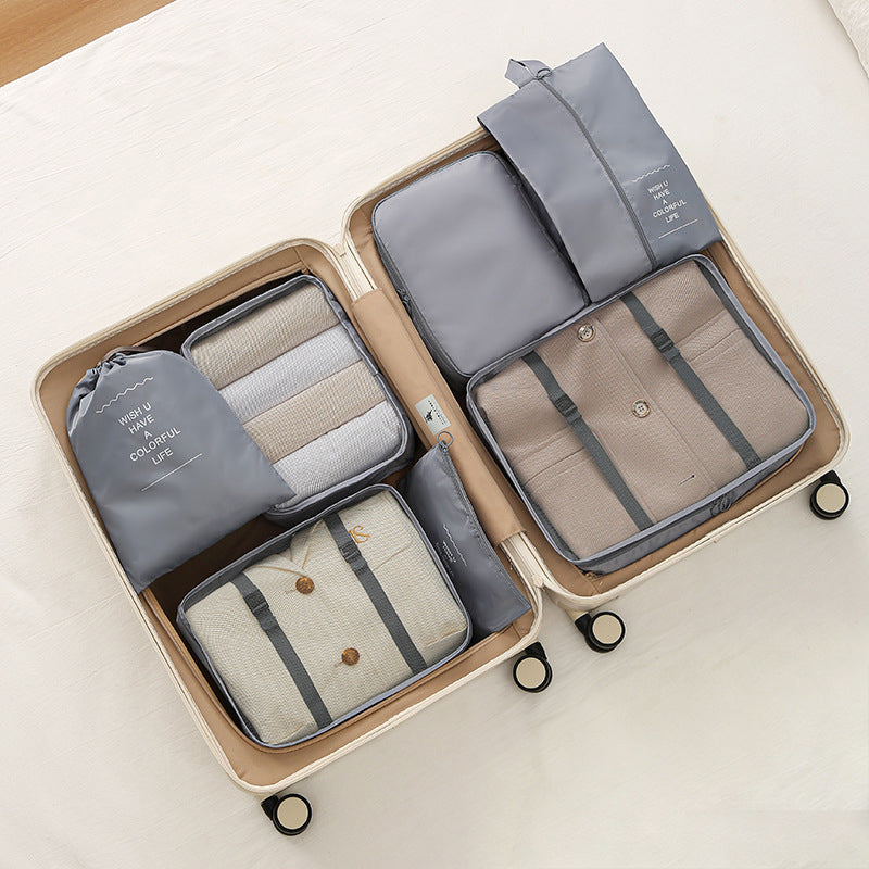 7Pcs Travel Packing Cubes, Luggage Organizer Set with Shoe Bag for Clothes Storage Hot Deal Warehouse