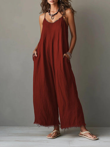 casual wide leg jumpsuit women