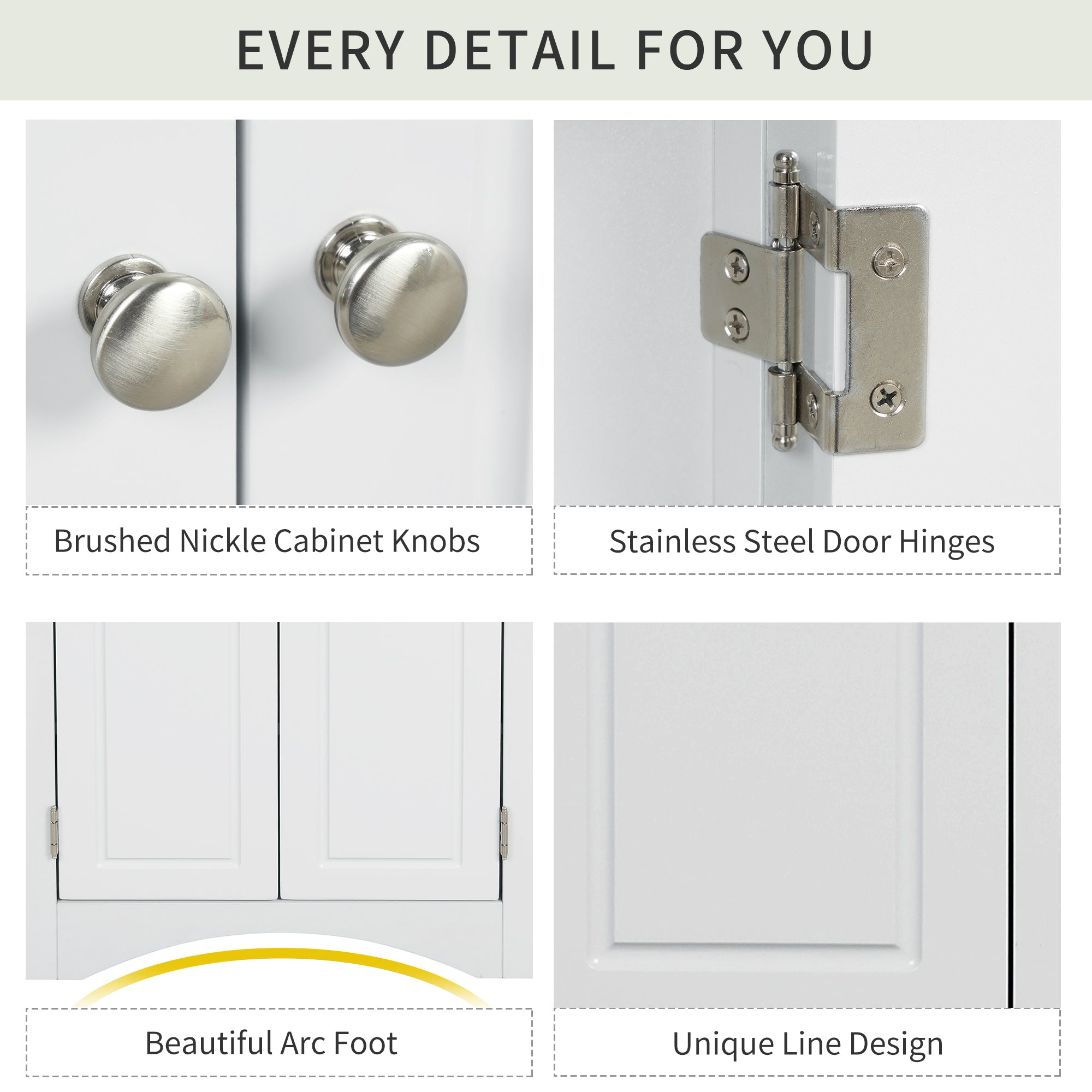 White triangle bathroom storage cabinet with a compact, space-saving design, featuring multiple shelves for organizing toiletries, towels, and other bathroom essentials. Made from durable materials, this sleek cabinet adds a functional and stylish touch to any bathroom decor.