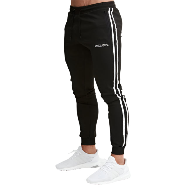 Men’s joggers made from soft, stretchy fabric, featuring an elastic waistband and cuffed ankles, perfect for casual wear or active workouts