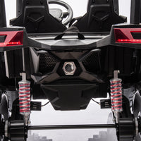 Side by side 4x4 ride-on truck for kids, featuring a durable design with working headlights, adjustable seat, and forward/reverse motion. Equipped with realistic off-road tires and easy-to-use controls, this electric truck provides an exciting outdoor adventure for children ages 3-7