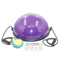 "High-quality yoga balance half ball with a textured surface for improved grip and stability. The half ball is designed for balance training, strengthening exercises, and enhancing flexibility, suitable for both beginners and advanced fitness levels."