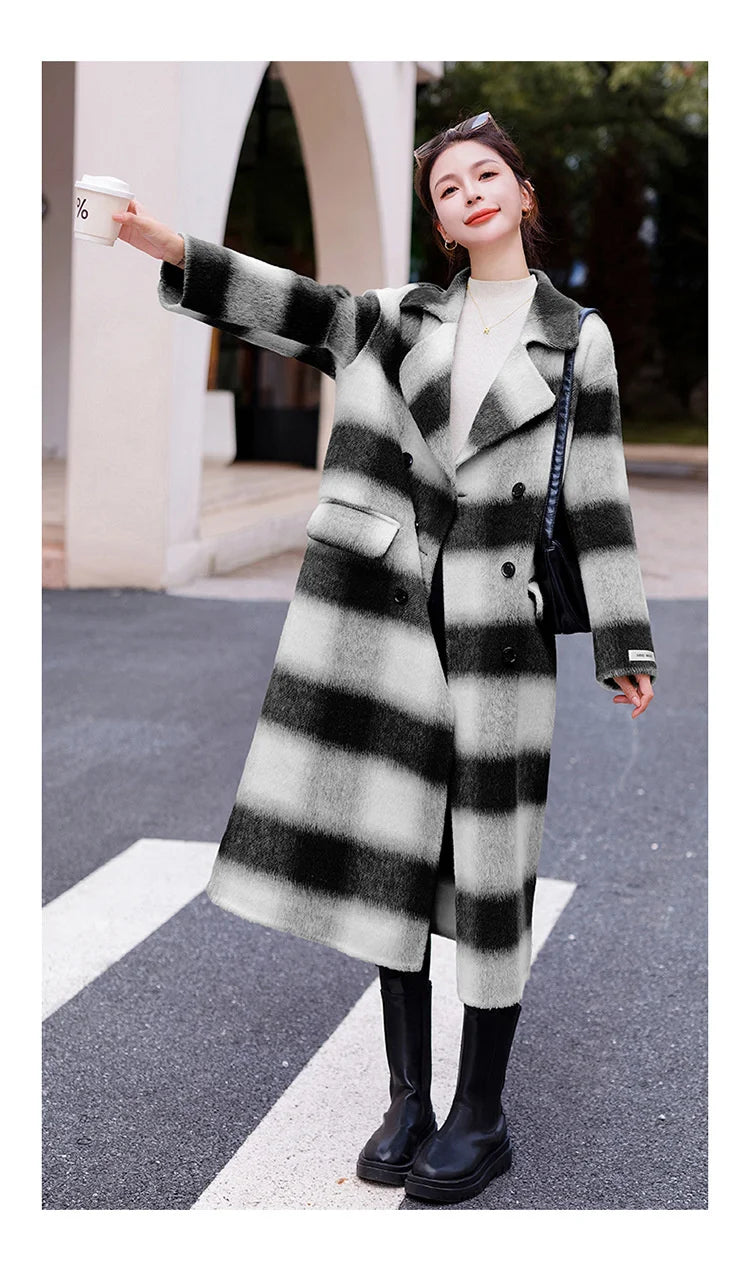 “Carrie Plaid Coat – women’s stylish plaid wool-blend coat with a modern fit, perfect for adding warmth and classic style to any outfit – Hot Deal Warehouse fashion”


