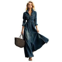 Waist slimming retro long sleeved dress Hot Deal Warehouse