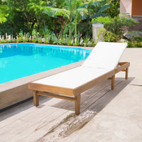 Modern white mesh chaise lounge with adjustable backrest

