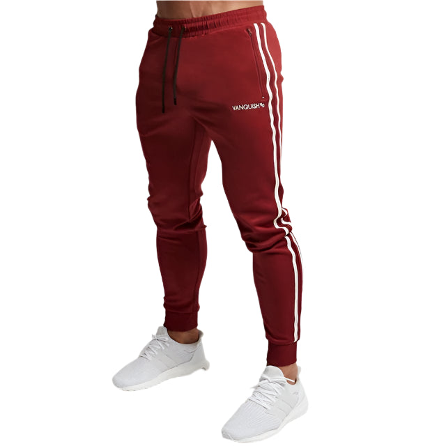 Men’s joggers made from soft, stretchy fabric, featuring an elastic waistband and cuffed ankles, perfect for casual wear or active workouts