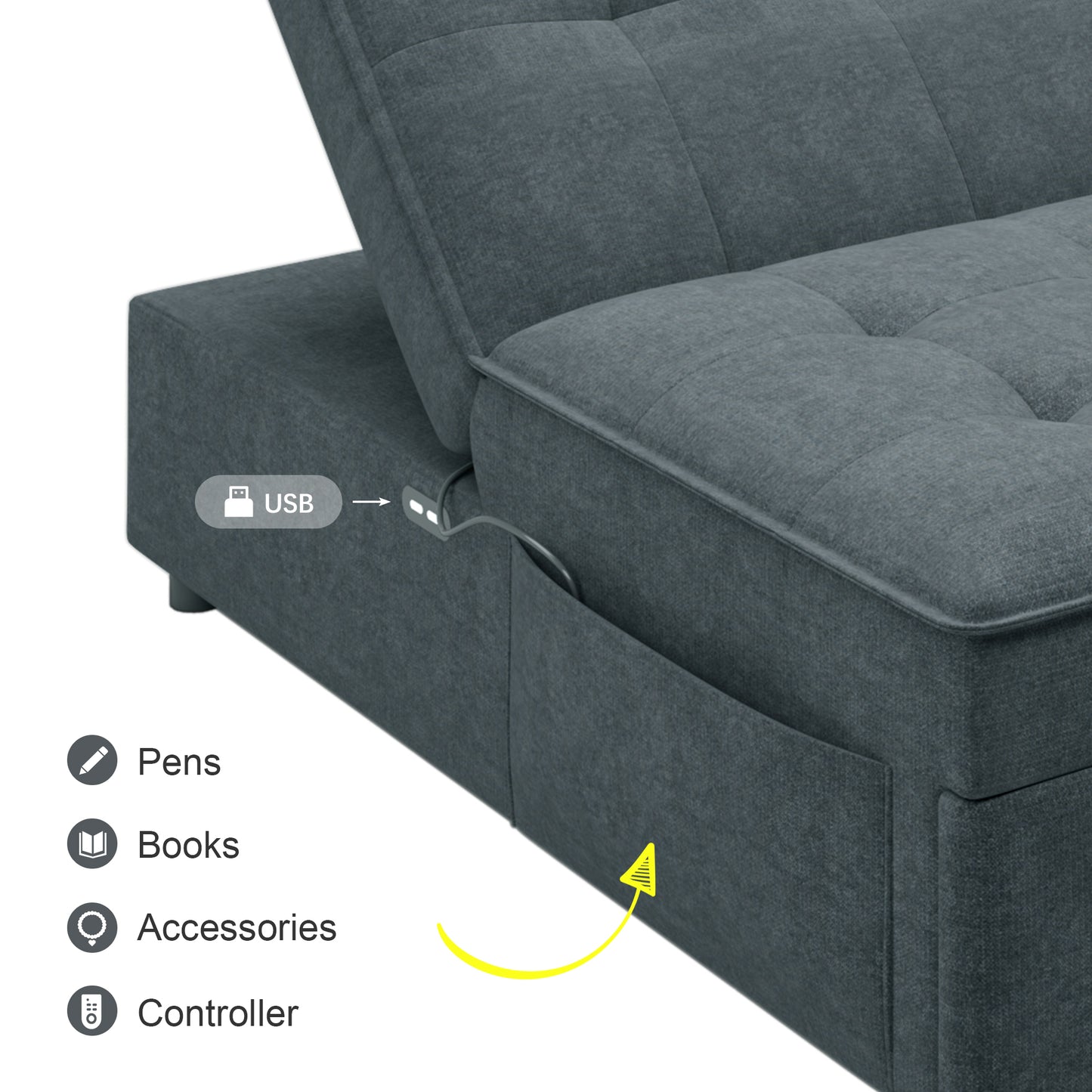 “Four in One Sofa Bed – versatile convertible sofa bed with multiple configurations, perfect for maximizing space and comfort in any room – Hot Deal Warehouse furniture”
