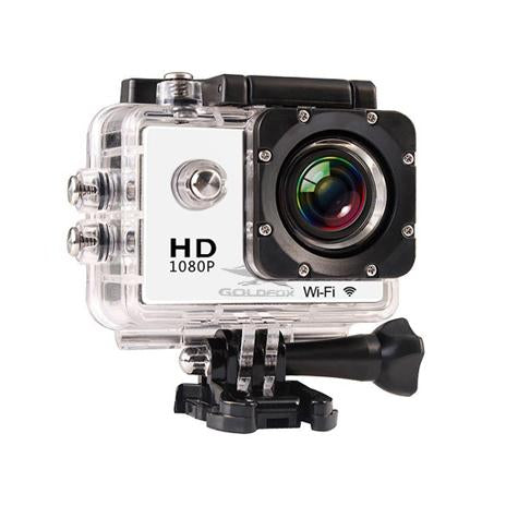 SJ4000 WiFi Action Camera – 30M waterproof, 1080P Full HD, 12MP photo resolution, and helmet mount for extreme sports and underwater adventures.

