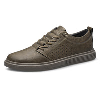 Hollow-out breathable hole shoes with a low-top design and cowhide surface for casual spring and summer wear.








