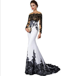 A slim mermaid wedding dress with a figure-flattering silhouette and flowing tail, designed for an elegant and timeless bridal style.

