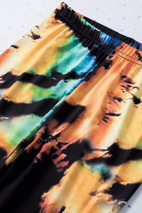 Multicolor Tie Dye Hollow Out Fitness Activewear Leggings Hot Deal Warehouse