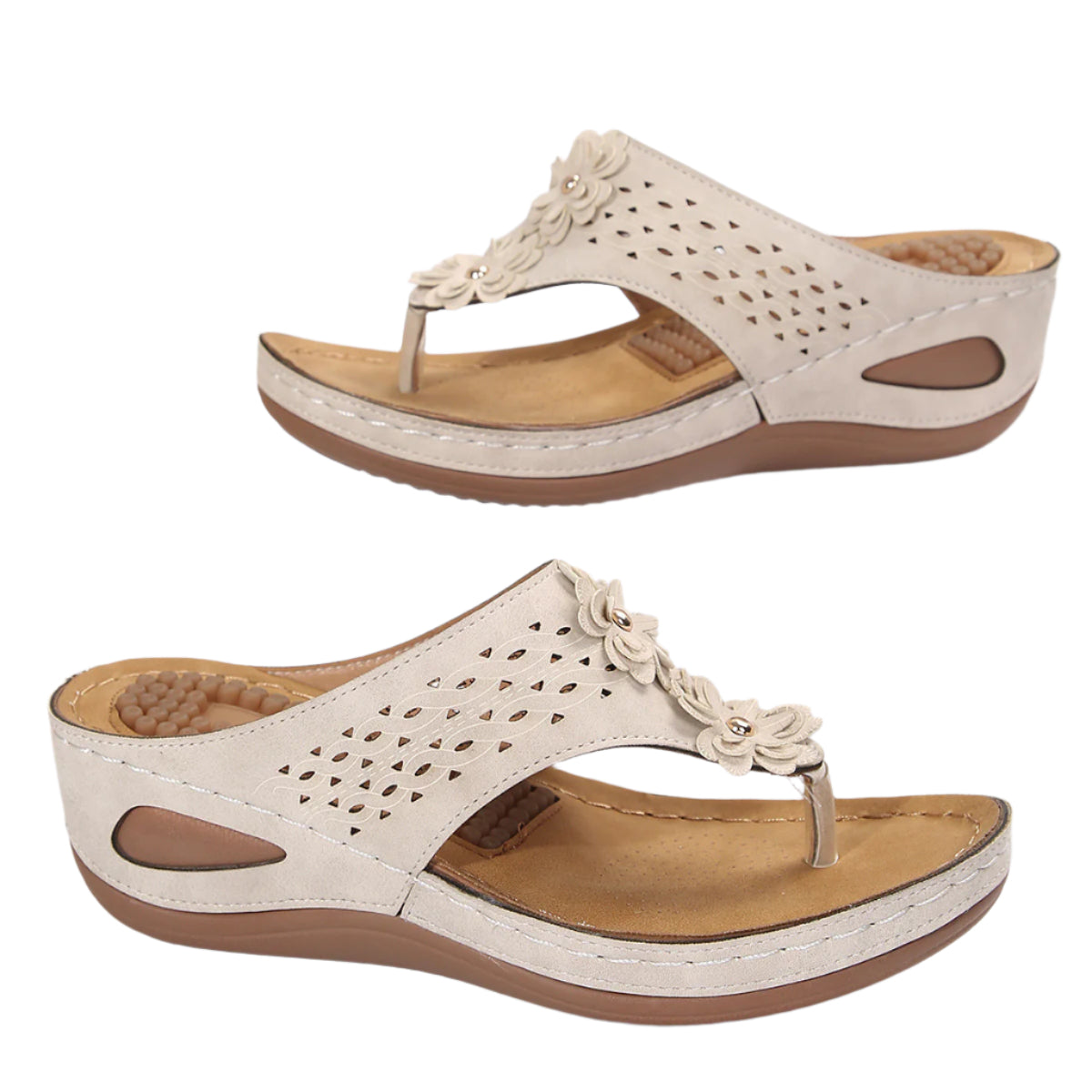 Casual wedge platform flip-flops for the beach, featuring a stylish design and durable sole for comfort and stability. Ideal for summer outings and beach days.








