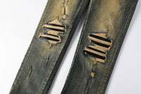 Distressed Dark-Wash Jeans Hot Deal Warehouse