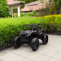 Side by side 4x4 ride-on truck for kids, featuring a durable design with working headlights, adjustable seat, and forward/reverse motion. Equipped with realistic off-road tires and easy-to-use controls, this electric truck provides an exciting outdoor adventure for children ages 3-7