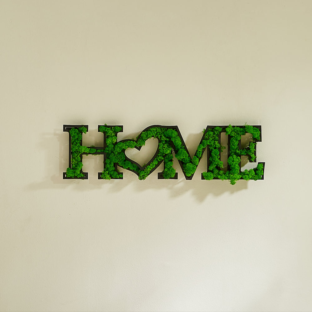 Home Letter Moss Wall Decor