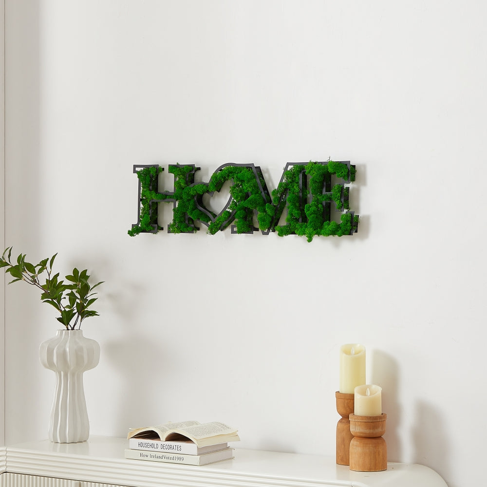 Home Letter Moss Wall Decor