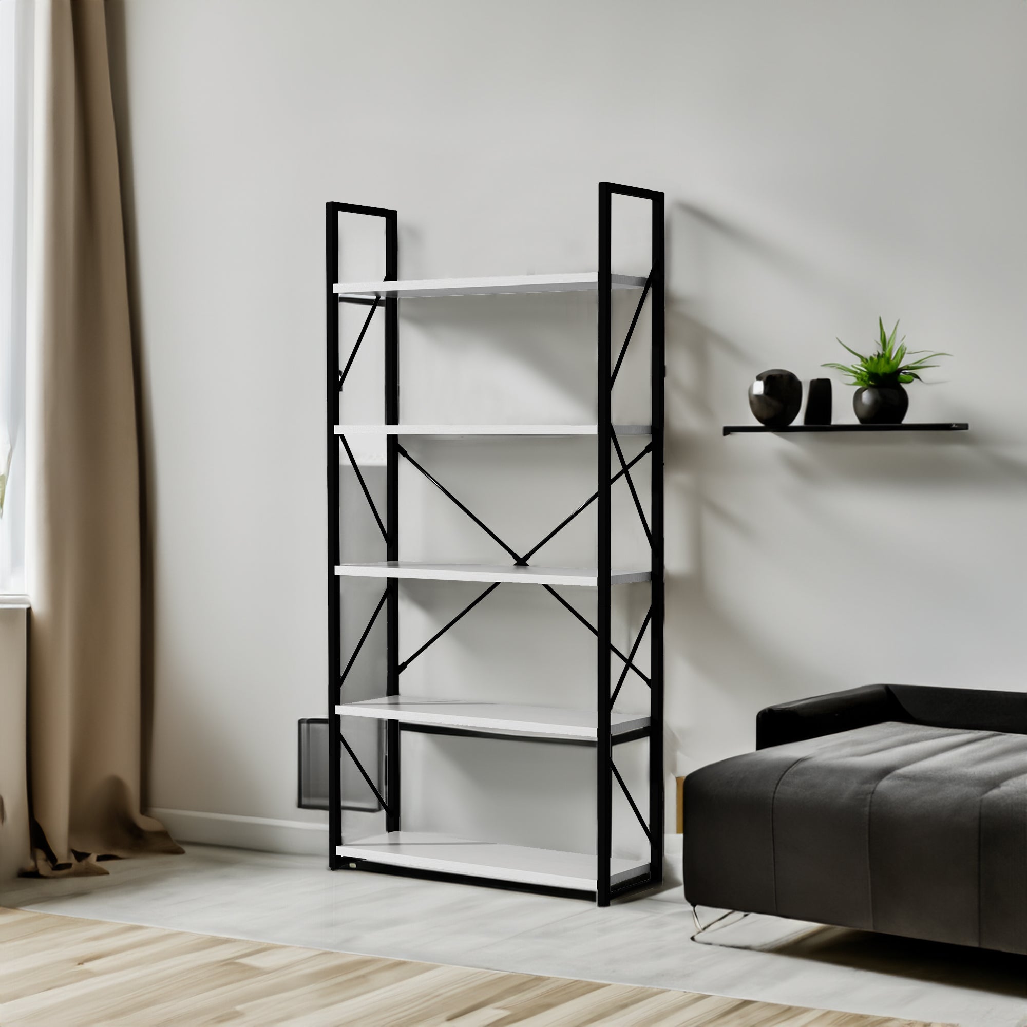 “5-tier bookshelf – tall, modern shelving unit for books, décor, and organized storage – Hot Deal Warehouse furniture”

