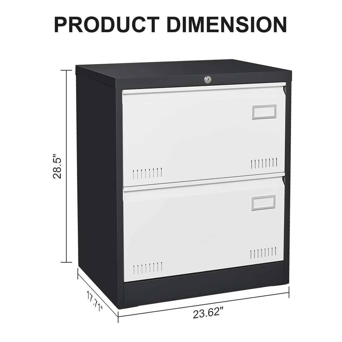 “2 drawer metal lateral file cabinet with lock – secure, durable office storage for documents and files – Hot Deal Warehouse office furniture”

