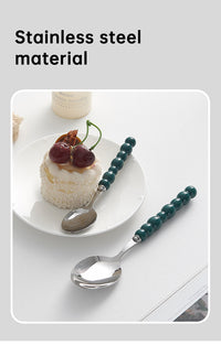 Set of 4 Stainless Steel Pearl Cutlery Set