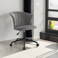 Velvet Swivel Flower Shaped Home Office Chair Hot Deal Warehouse