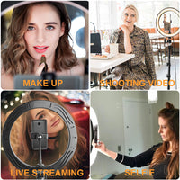 “10 inch (26cm) ring light with adjustable stand – perfect for photography, video calls, and makeup lighting – Hot Deal Warehouse electronics”

