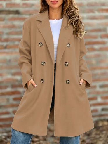 double breasted wool coat women Australia