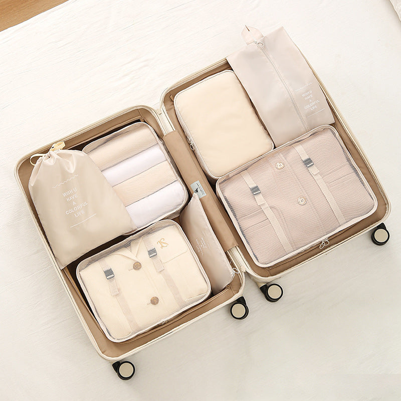 7Pcs Travel Packing Cubes, Luggage Organizer Set with Shoe Bag for Clothes Storage Hot Deal Warehouse