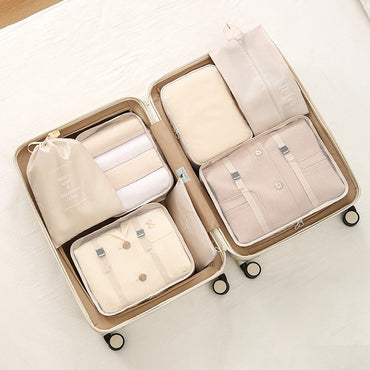 7Pcs Travel Packing Cubes, Luggage Organizer Set with Shoe Bag for Clothes Storage Hot Deal Warehouse