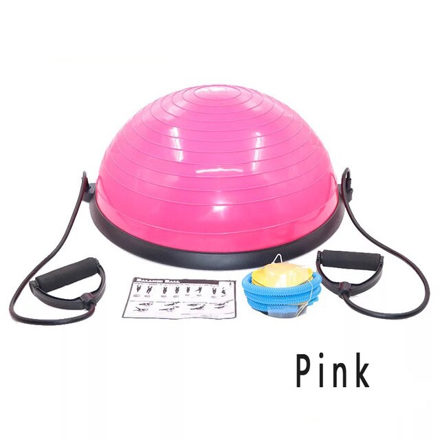 "High-quality yoga balance half ball with a textured surface for improved grip and stability. The half ball is designed for balance training, strengthening exercises, and enhancing flexibility, suitable for both beginners and advanced fitness levels."
