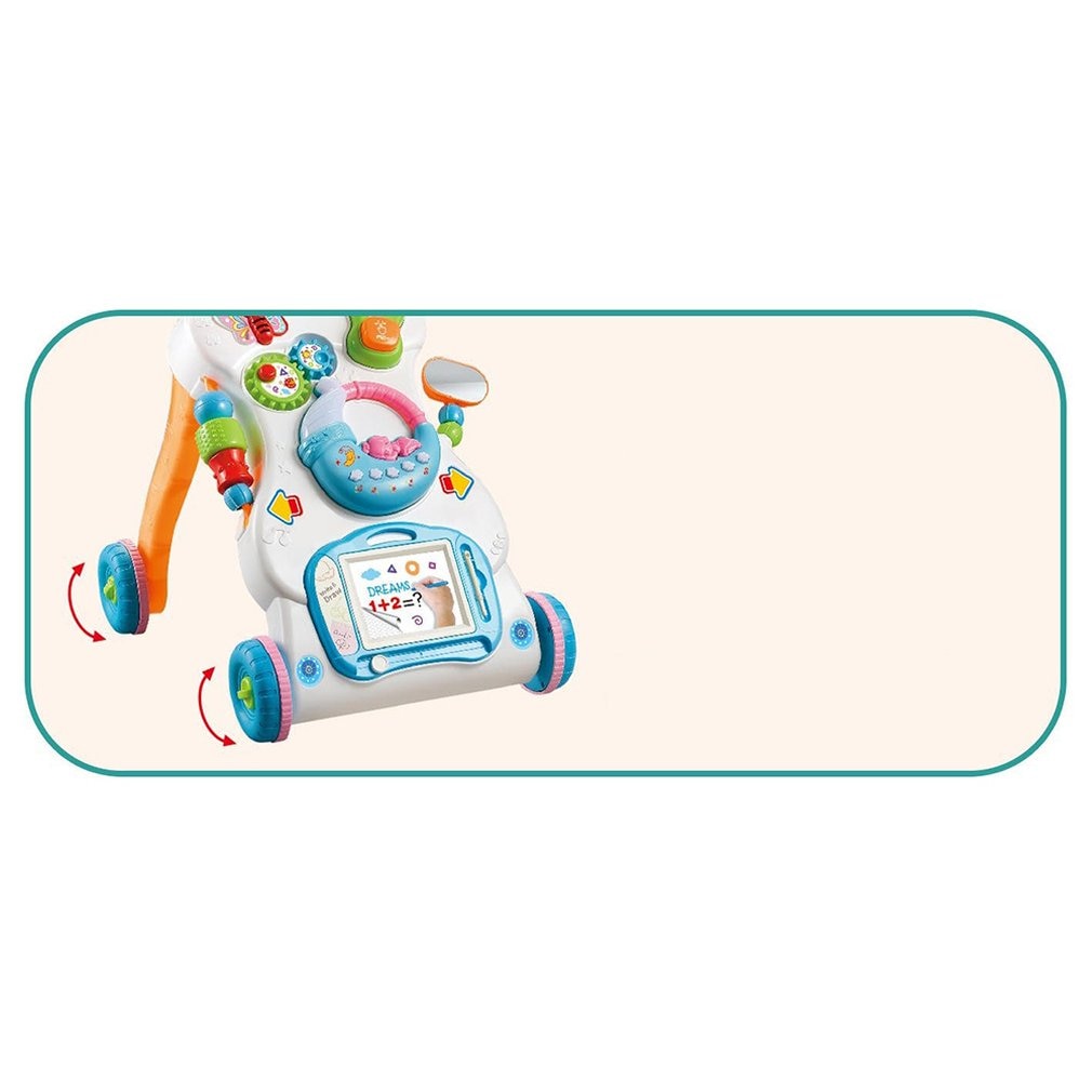 Unisex infants' walker with adjustable features, designed to support babies as they begin to explore and develop their walking skills, featuring a comfortable seat and colorful, engaging design