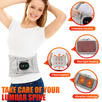 Electric Heating & Massage Waist Belt, Inflatable Airbag Lumbar Support for Back Pain and Posture Correction Hot Deal Warehouse