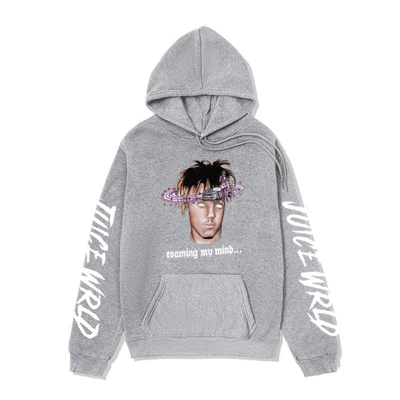 Men’s autumn winter hoodie – rapper-inspired streetwear jacket with bold graphic print.

