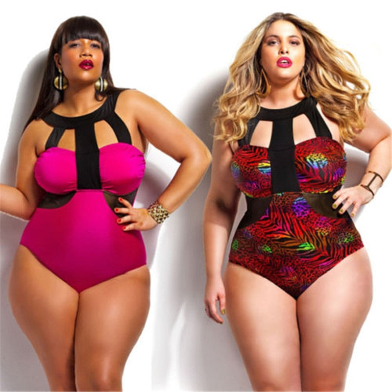 Seaside Romance High Waist Plus Size Swimwear