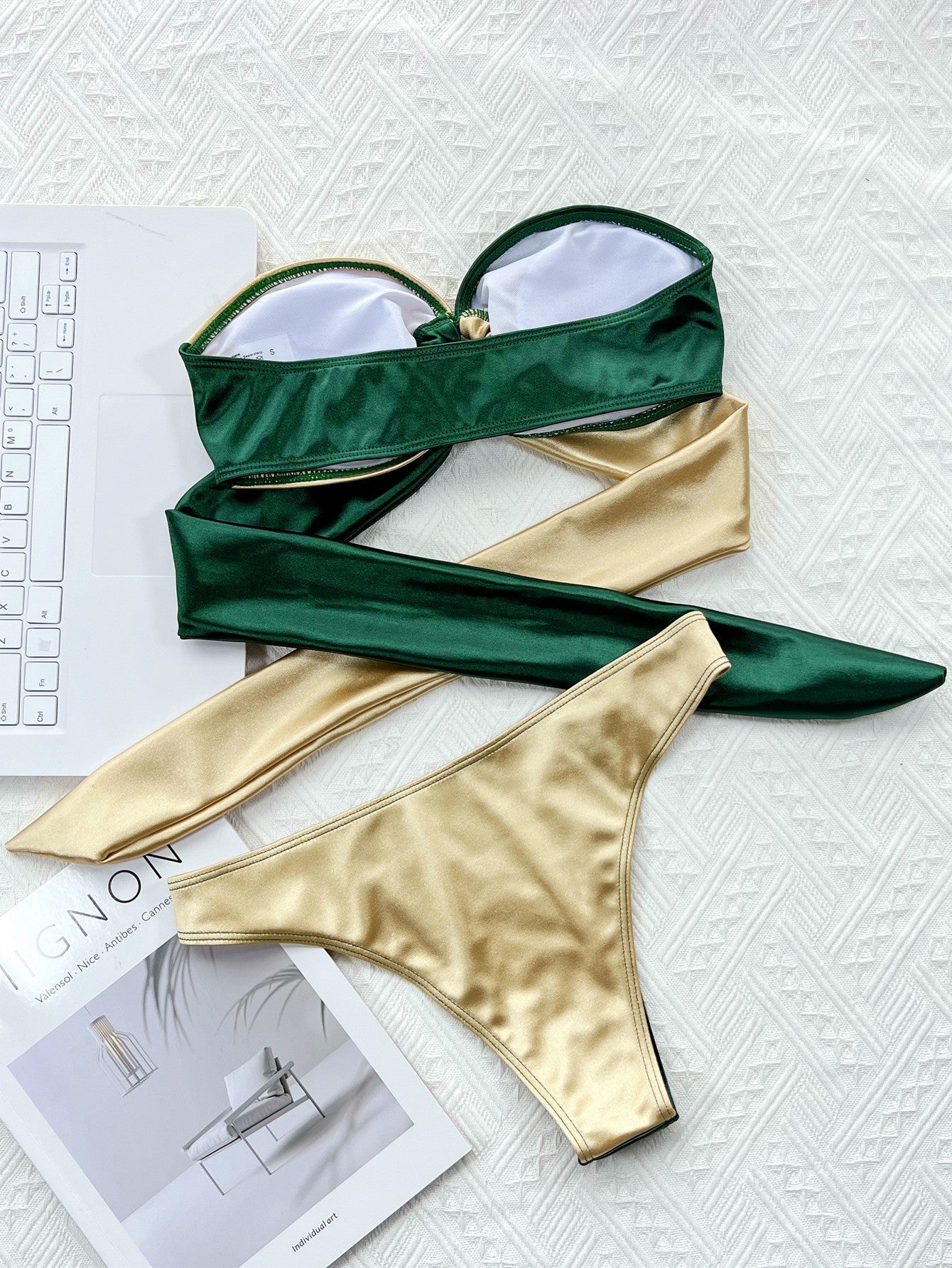 Lush Horizon bikini featuring a chic two-piece design with a tropical floral print and adjustable straps for a perfect fit. Crafted from soft, stretchy fabric, ideal for beach days, poolside lounging, and summer adventures.