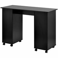 Home office computer desk with a spacious work surface and built-in drawers for storage. Features a modern design with sturdy construction, offering ample space for a computer, office supplies, and personal items, perfect for creating an organized and productive workspace