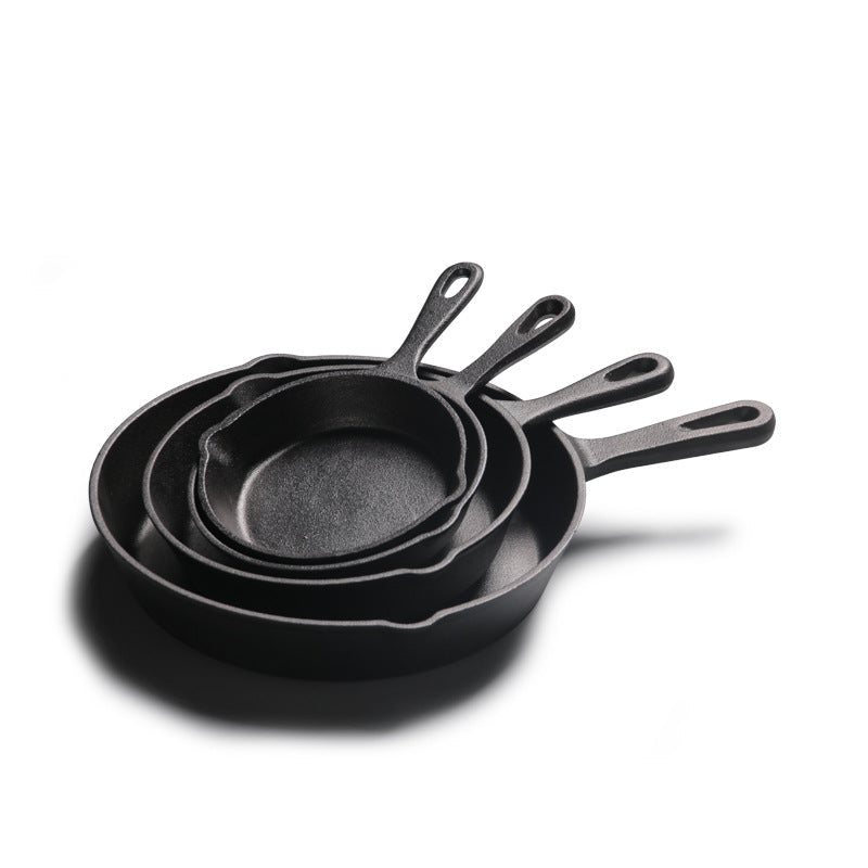 4-Pack Cast Iron Skillet Set – Non-Stick Frying Pans for Induction, Egg & Crepe Pan Hot Deal Warehouse