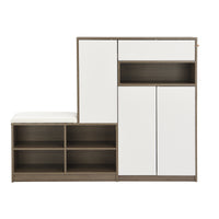 “2-in-1 shoe storage platform cabinet – multifunctional organizer for shoes and entryway essentials – Hot Deal Warehouse home furniture”

