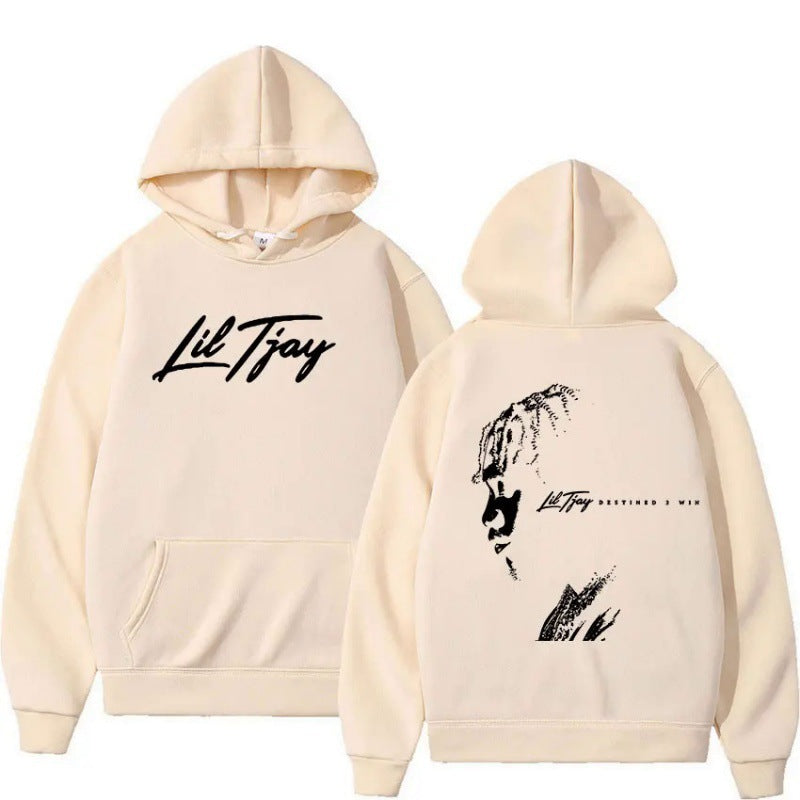 Lil Tjay graphic hoodie “Destined” design – black unisex streetwear pullover.


