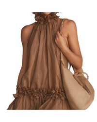 ruffled chiffon dress women Australia