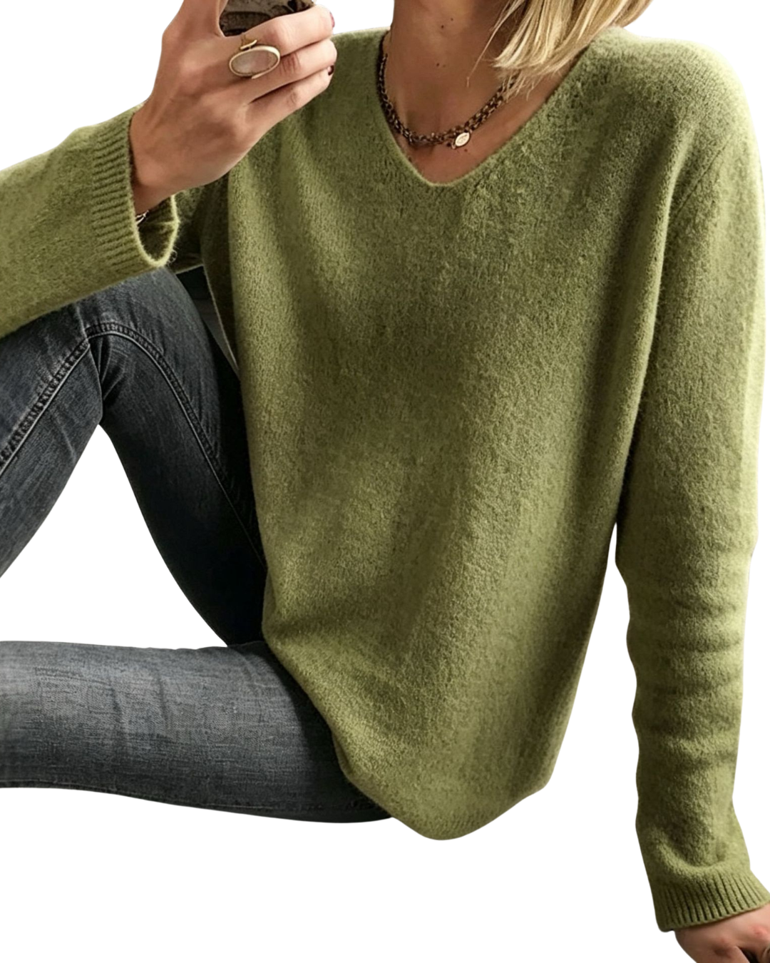 women's V-neck knit Australia