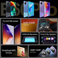Collage of smartphone features including screen size, storage, battery, and camera specifications.