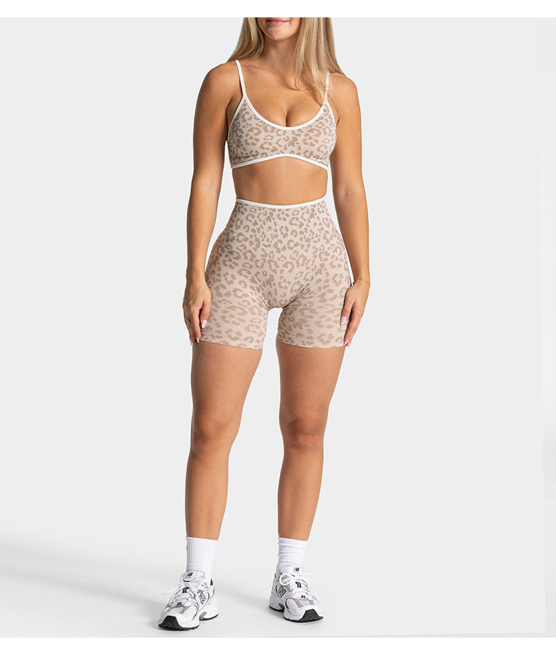 bold print active shorts women
