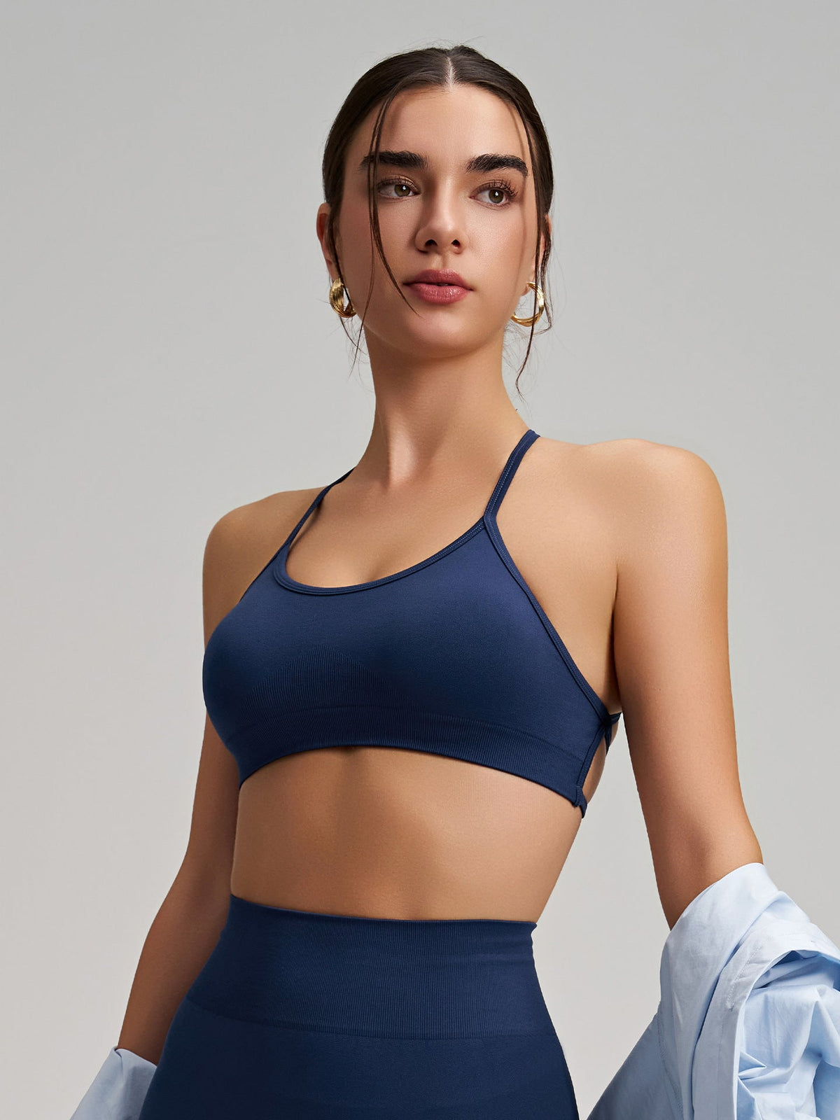 Cross Back Sports Crop Hot Deal Warehouse